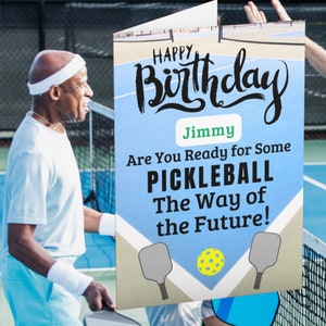 Pickleball Personalized Birthday Card Pickleball Gifts for Pickleball Gifts for Her Pickleball Cards Funny Pickleball Playing Pickleball