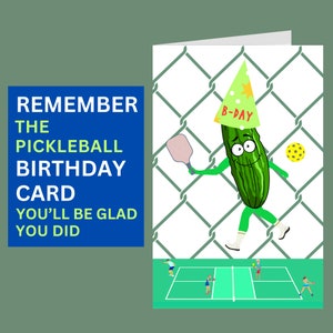 Personalized Pickleball Birthday Card Pickleball Gifts for Pickleball Gifts for Her Gifts for Him Pickleball Card Funny Pickleball