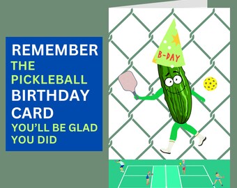 Personalisierte Pickleball-Geburtstagskarte, Pickleball-Geschenke für Pickleball, Geschenke für Sie, Geschenke für Ihn, Pickleball-Karte, lustige Pickleball-Karte