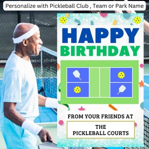 Pickleball Birthday Card Pickleball Gifts for Pickleball Gifts for Her Pickleball Cards Funny Pickleball Gifts for Him Personalized