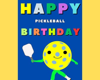 Funny Pickleball Birthday Card Pickleball Card Pickleball Gifts for Pickleball Gifts for Her Personalized Custom Pickleball Decorations