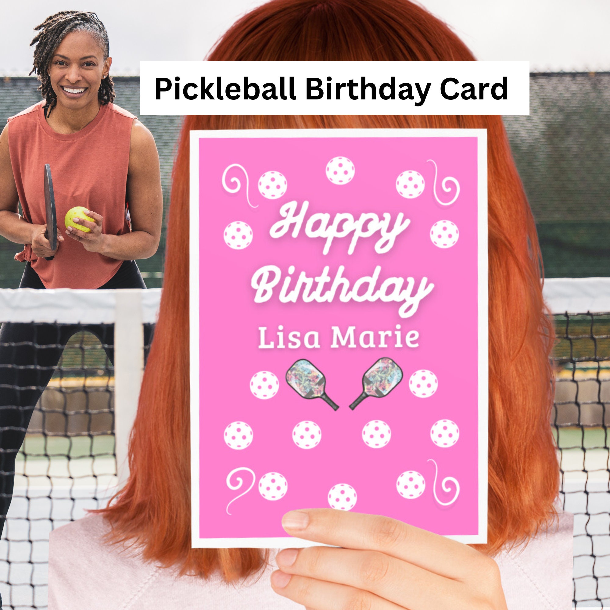 Pickleball Birthday Card Personalized Pickleball Gifts for Pickleball
