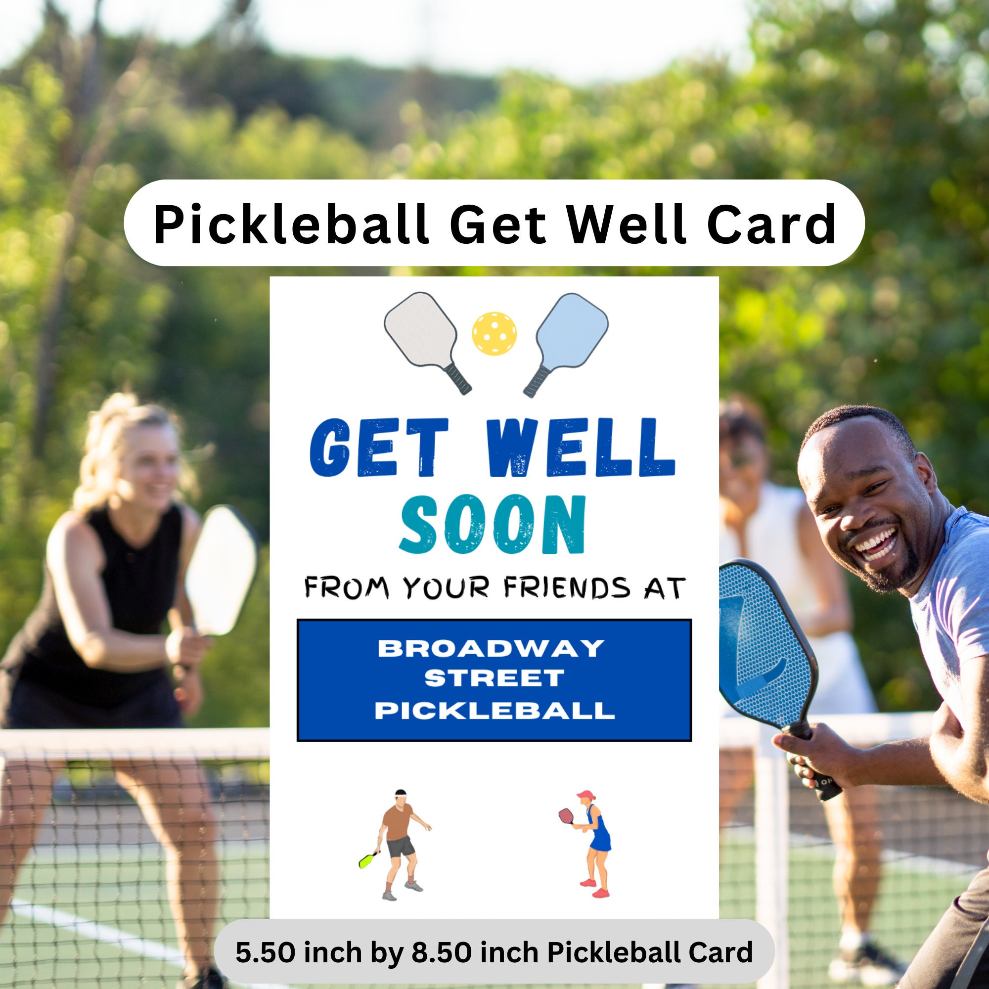 Pickleball Get Well Card Pickleball Gifts for Pickleball Gifts for Her