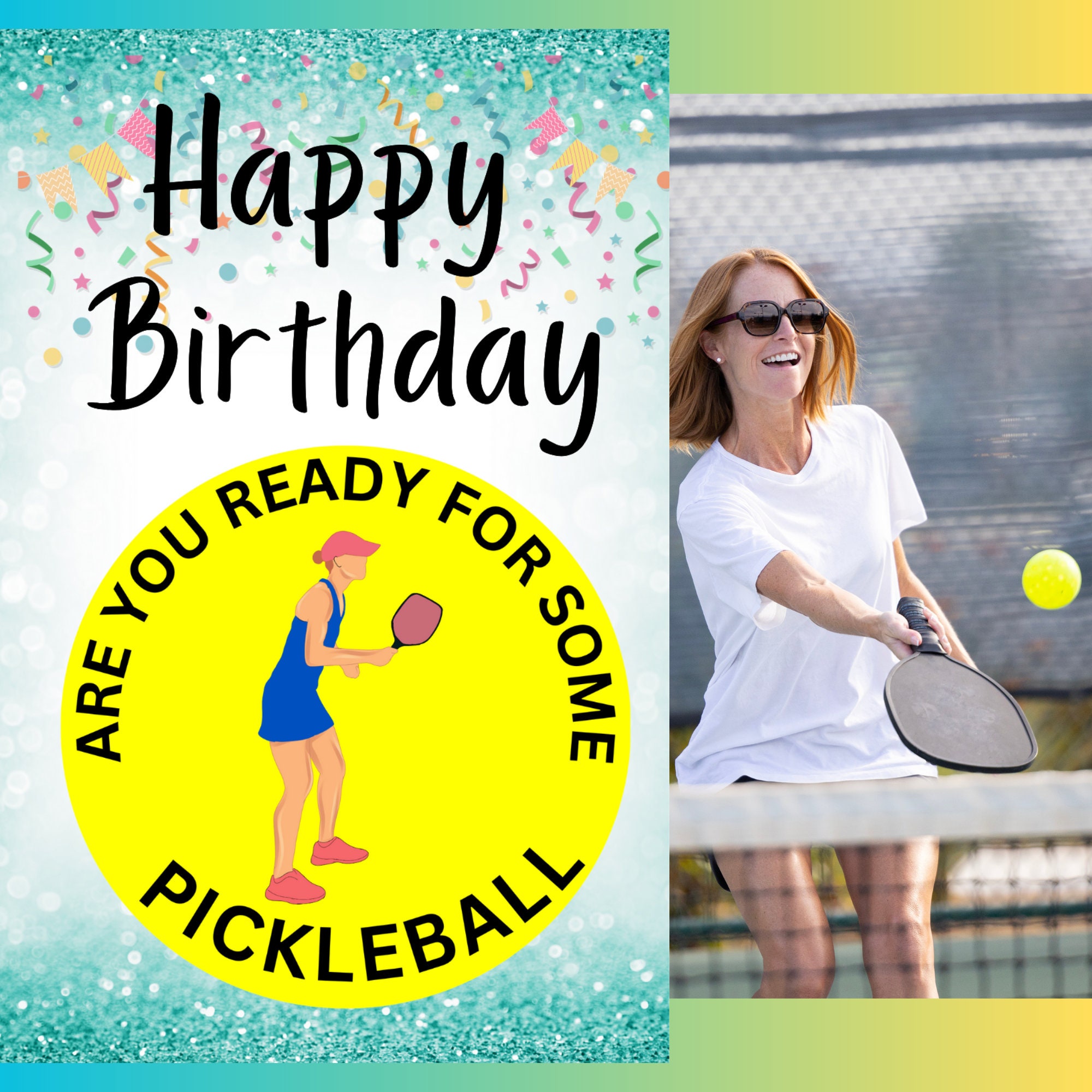 Pickleball Birthday Card Bundle Pickleball Gifts for Pickleball Gifts