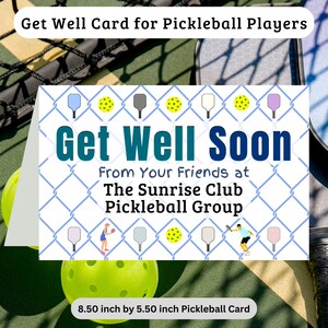 Carte Bon rétablissement Pickleball Pickleball Cadeaux pour pickleball Get Well Soon Cadeaux pour elle Cadeaux pour lui Cadeaux pour maman Cadeaux pour papa