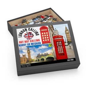 Prince Harry Puzzle| London Calling But Not Calling Harry or Meghan| 120 pieces or 252 pieces| Harry and Meghan Puzzle||  Harry Puzzle|