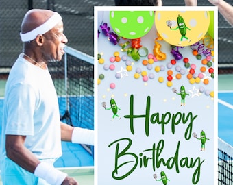 Pickleball Birthday Card Pickleball Gifts for Pickleball Gifts for Her Pickleball Cards Funny Pickleball Playing Pickleball Decorations