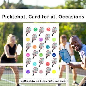 Pickleball Card Pickleball Gift for Pickleball Player Pickleball Gifts for Her Pickleball Card Funny Pickleball Playing Pickleball