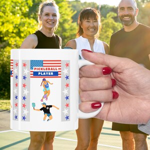 Pickleball Mug, USA Pickleball Gift, Gift for Pickleball Player, Cute Pickleball Player Gift, Funny Pickleball Mug, Ceramic Mug 11oz