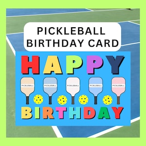 Pickleball Birthday Card Pickleball Gifts Funny Pickleball Card Pickleball Playing Gifts for Her Gifts for Him Playing Pickleball Rules