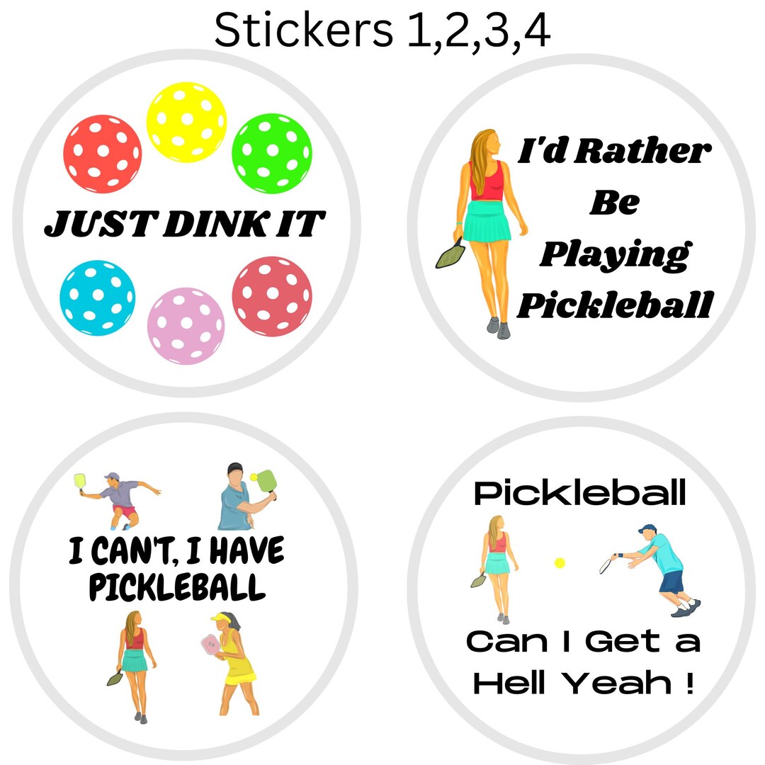 Pickleball Laptop Stickers. Pickleball Stickers. Indoor Only. Etsy
