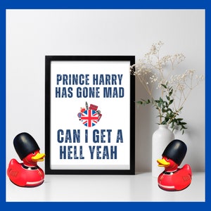 Prince Harry Joke Art Gift, Gift for Prince Harry Joke, Funny Prince Harry Joke, 8.5 inch by 11 inch Art Print