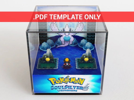 Diorama Cube PDF Template Pokemon Soulsilver lugia - Etsy