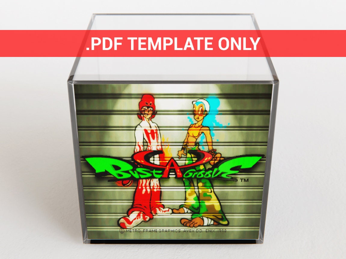 Diorama Cube PDF Template Bust A Groove heat Verse Kitty N Playstation