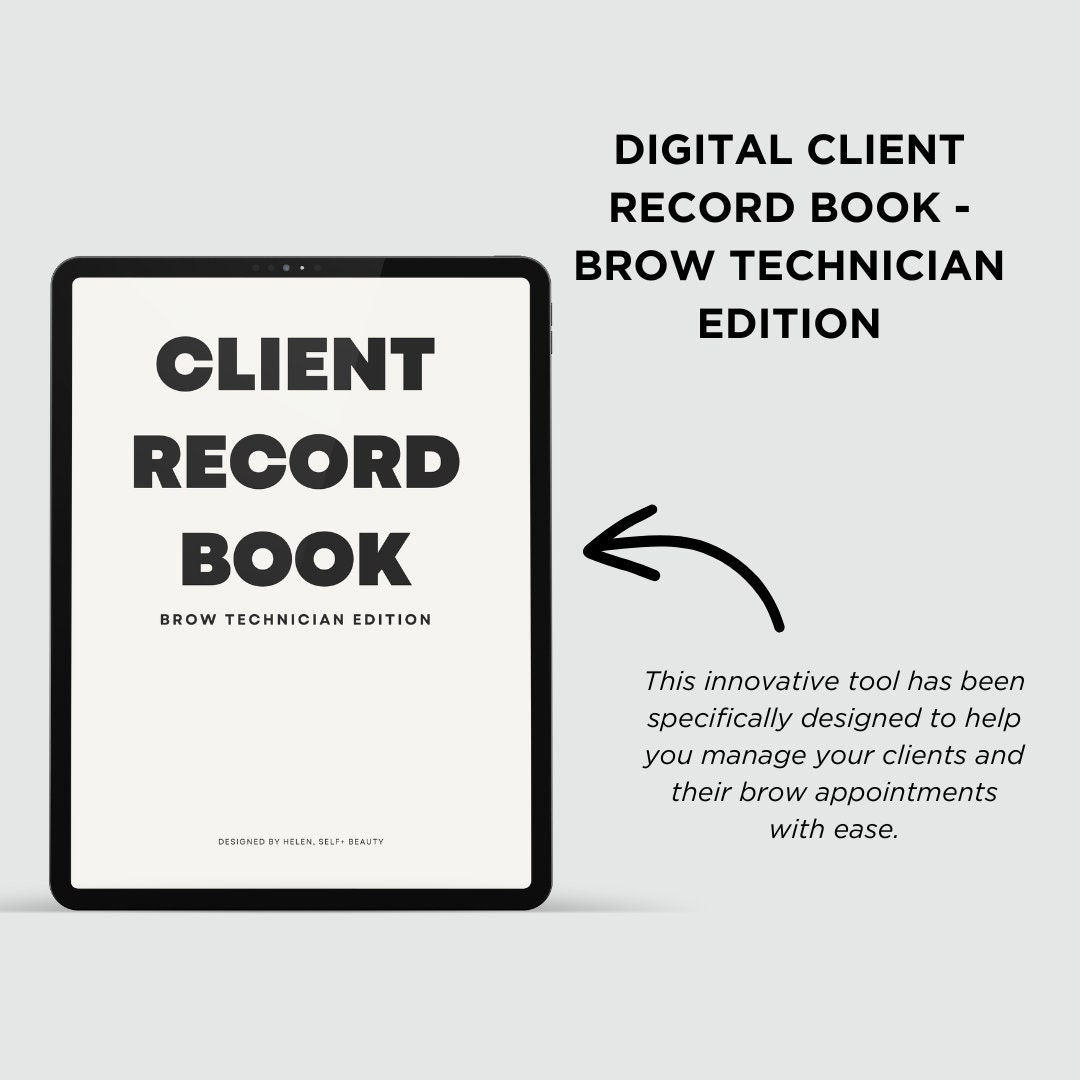 Client Record Book for Brow Technician, Salon, Client Notes, Goodnotes ...