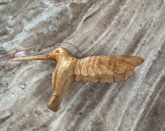 Wooden Carved Hummingbird