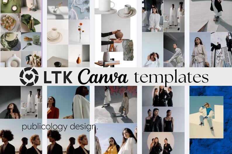 LTK Canva Template Aesthetic Magazine Collage and Grid Frames for Like ...