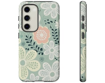 Samsung Galaxy S23 S22 S21 S20 S10 Flower Phone Case, Aesthetic Floral Colorful Samsung Galaxy S23 Ultra Plus, Galaxy S21 S22 Ultra Plus