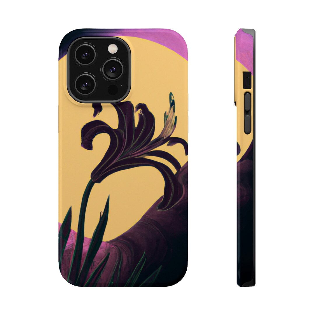 Retro Flower Magsafe Case Boho Lillies Wildflower Apple Etsy