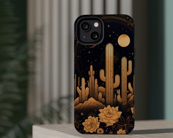 Western Flower Cactus iPhone Case, iPhone 15 Pro Max Case, Desert iPhone 15 Case,Retro Floral iPhone 13 14 15 Pro,Trendy Cute iPhone 13 Case