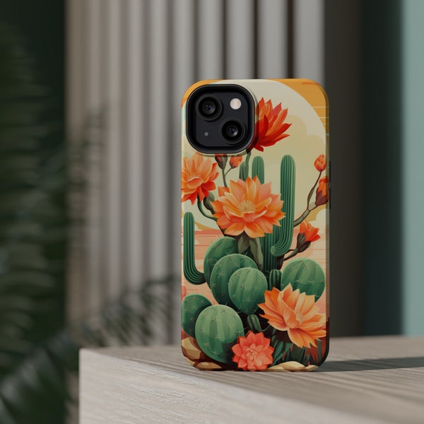 Western Flower iPhone Case, iPhone 15 Pro Max Case, Boho Desert Cactus iPhone 15 Case, Floral iPhone 13 14 15 Pro,Trendy Cute iPhone 13 Case