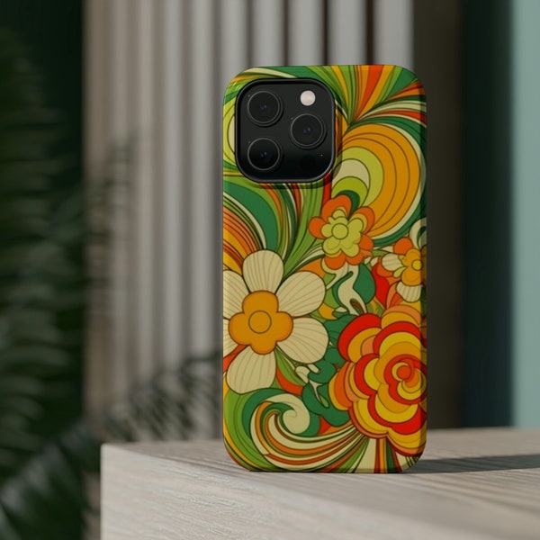 Retro Flower iPhone Case, iPhone 13, Summer Daisy, Aesthetic Phone Case, iPhone 14 Pro Max Case, Boho Wildflowers, Cute iPhone Case