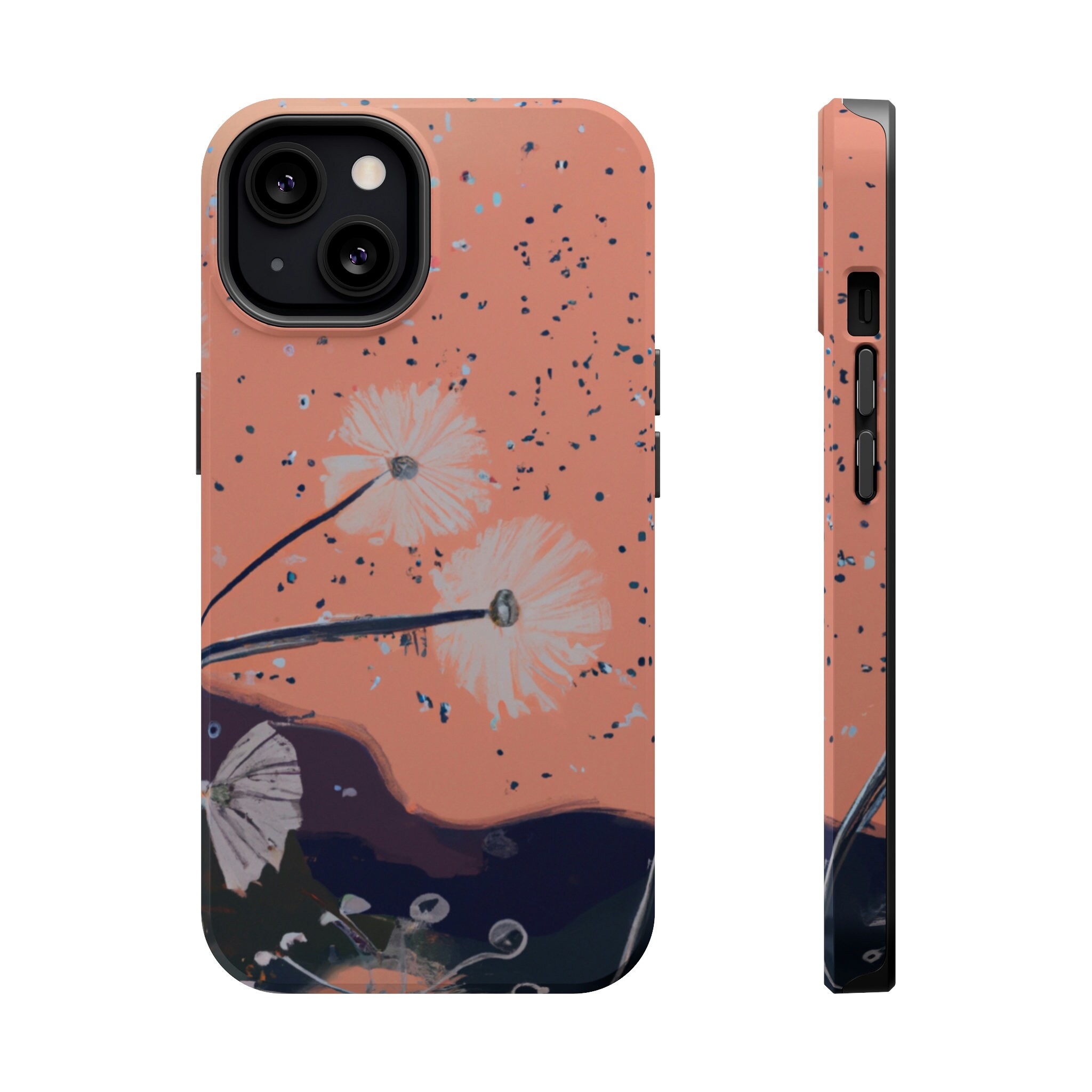 Retro Flower Magsafe Case Boho Dandelion Wildflower Apple Etsy