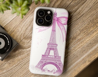 Coquette Paris Eiffel Tower Phone Case , Pink Summer Phone Case, iPhone 14 15 Pro Max, iPhone 13 Case Cute, Aesthetic Cute Trendy Phone Case