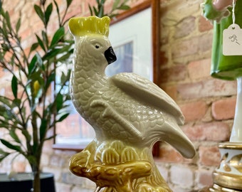 Vintage 1960s Ceramic Cockatoo Figurine