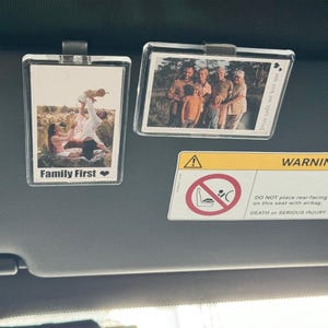 Personalisierter Sonnenblendenclip, Foto-Autovisierclip, Autodekorationen, Foto für Auto, Bildclip für Auto