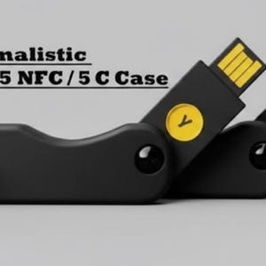 Minimalist YubiKey 5/5C NFC Case: Slim Keychain Cover