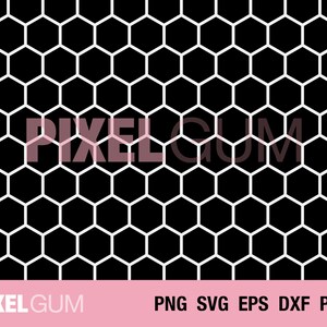 Seamless Hexagon Pattern SVG, Honeycomb Hexagon Pattern, Honeycomb Pattern, Png, Eps, Dxf, Pdf, Svg Honeycomb Clipart, Hexagon Sublimation