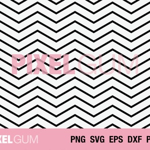 May include: Black and white chevron pattern background with the text "PIXELGUM" in pink.