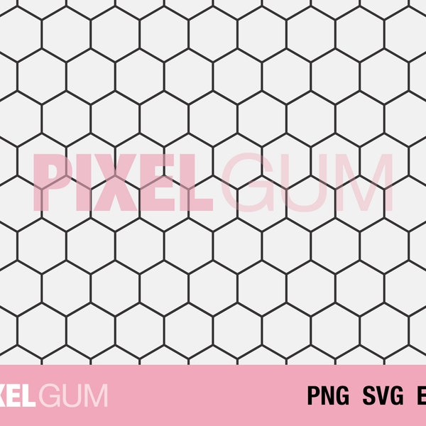 Seamless Hexagon Pattern SVG, Hexagon Grid Pattern, Honeycomb Pattern, PNG, EPS, Honeycomb Clipart