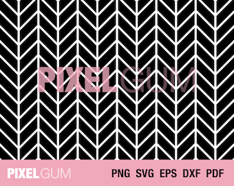 Seamless Herringbone Pattern SVG, Black & White Herringbone PNG, Herringbone Cut File