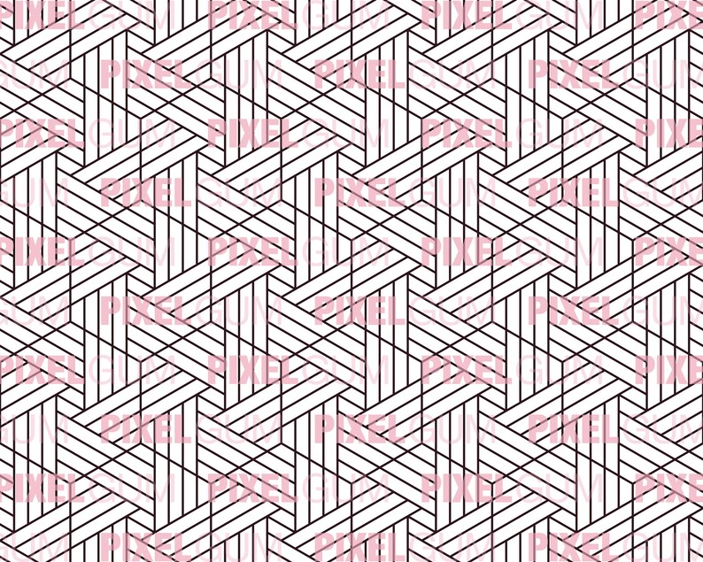 Seamless Geometric Line Pattern SVG, Abstract Interwoven Geometric ...