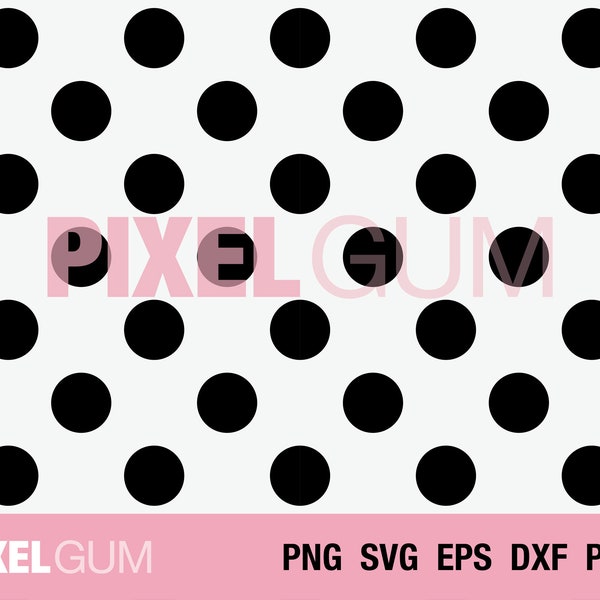 Seamless Large Polka Dot Pattern Svg, Dotted Pattern Png, Eps, Polka Dot Digital Paper, Cricut, Silhouette Designer, Polka Dot Vector