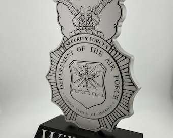 Customizable USAF Security Forces Badge Name Tag