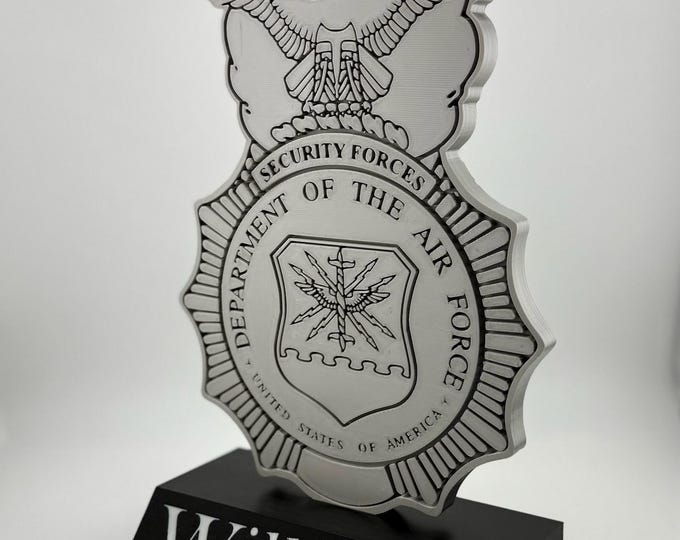 Customizable USAF Security Forces Badge Name Tag