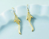 Natural Hetian Jade Earrings,Dolphin jade pendant earrings,Burmese Jade Earrings,Jade Dangle Earrings,Mother s Day Gift