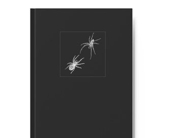 Hardback Spider Journal, Personal Diary, Spooky Notebook, Insect Journal, Nature Lover gift, Witchy notebook, Goth journal