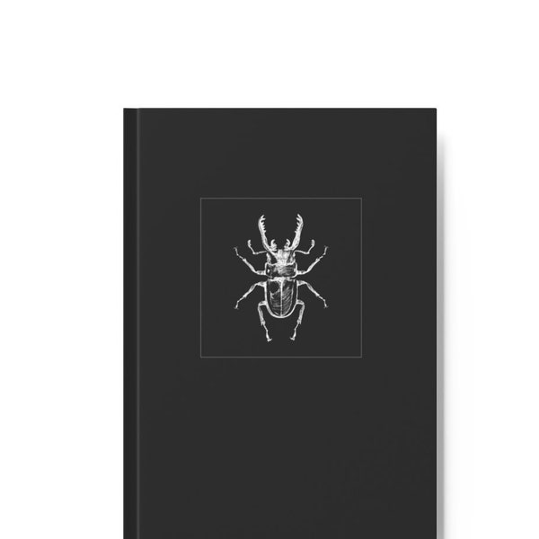 Hardback Beetle Journal, Insect Journal, Beetle Notebook, Aesthetic Notebook, Dark Academia Journal, Personal Diary, Art book