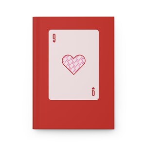 Queen of Hearts Journal, Cool Girl Esthetiek, Card Journal, Queen Of Hearts Journal, Rood notitieboekje
