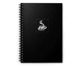 Schlangen Spiral Notizbuch - Linierte Linie Journal, Schlangen Notizbuch, Natur Liebhaber Notizbuch, alternative Ästhetik, Geschenke für Sie, Geschenke für Ihn