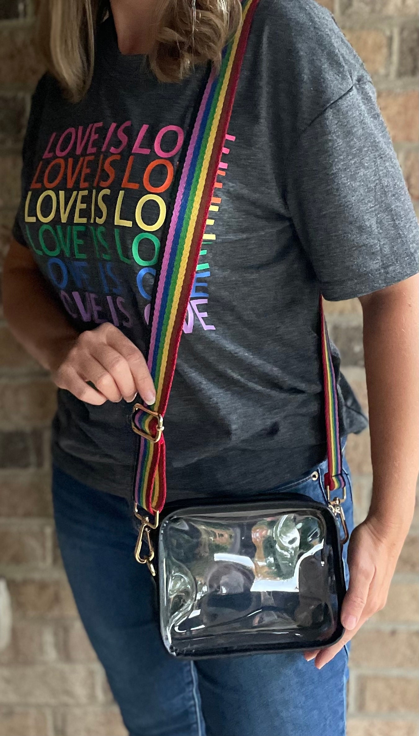  ZHANGJINYISHOP2016 Colored Belt Good Bags Accessories for Women  Rainbow Adjustable Shoulder Hanger Handbag Straps Decorative Handle Bag  Strap (Color : D) : Clothing, Shoes & Jewelry