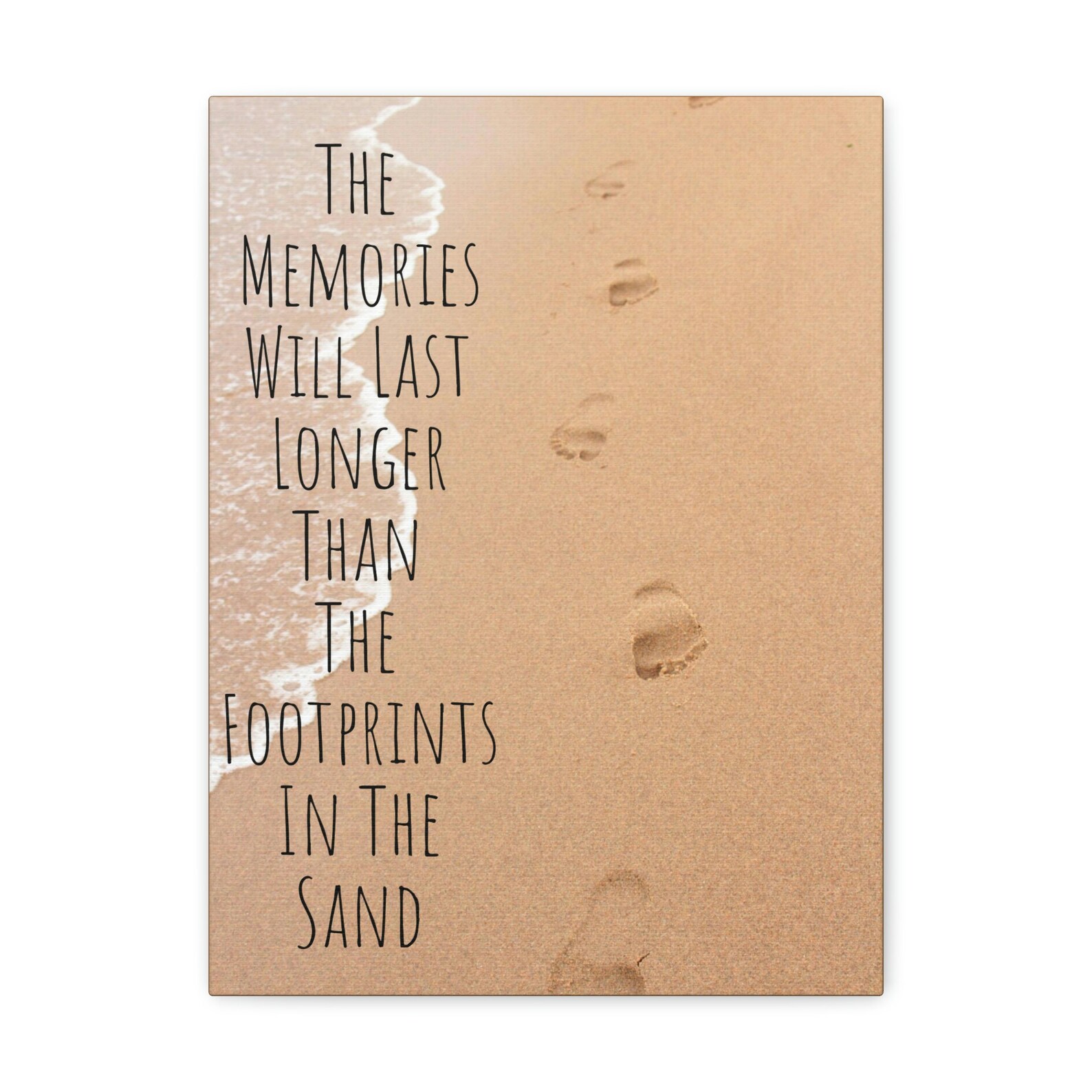Footprints in the Sand Canvas, Wall Art, Decor Etsy