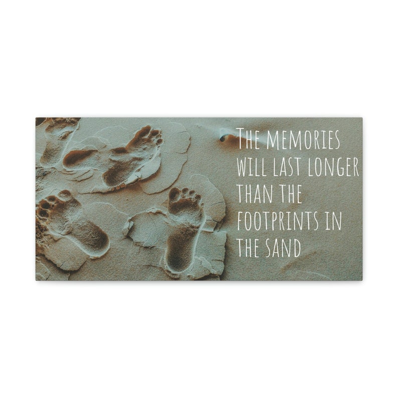 Footprints in the Sand Wall Art Decor Etsy