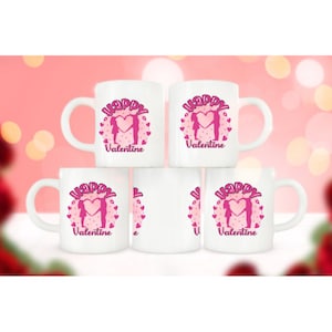 Happy Valentine Couple Heart Arms Valentines Mug, Valentines Gift for Her, Valentines Gift for Him, Valentines Day Mug, Valentines Mug Gift
