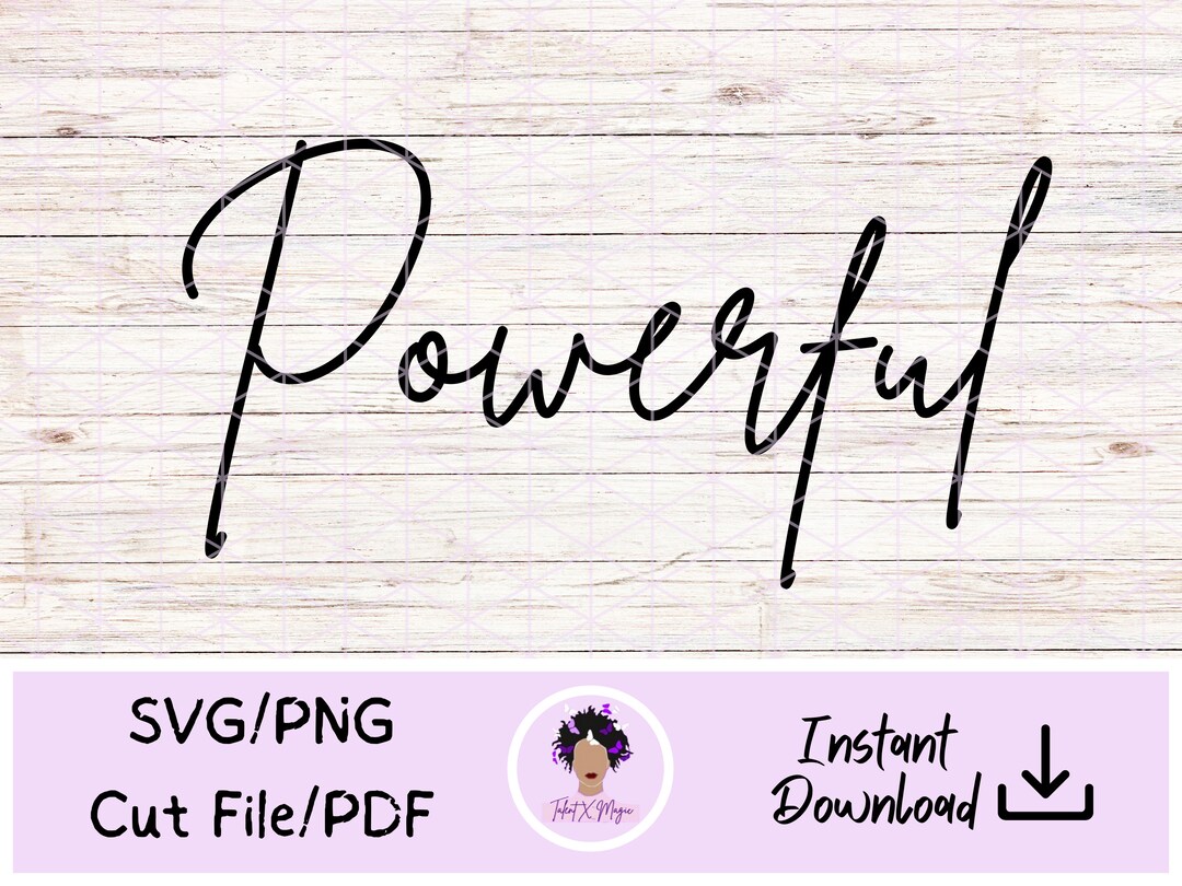 Powerful Digital PNG, SVG, PDF - Black and White Versions - Instant ...