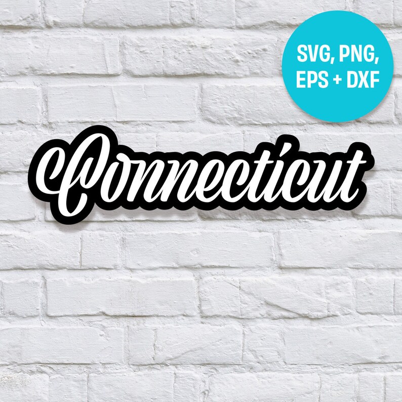 Connecticut SVG Eps Png, Retro Text Svg, Home States, Digital Tshirt ...